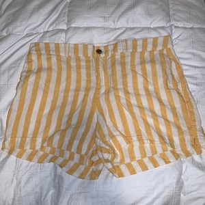 Yellow Stripped Shorts